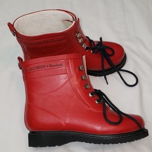 ILSE JACOBSEN • Hornbaek red rain boots size 35